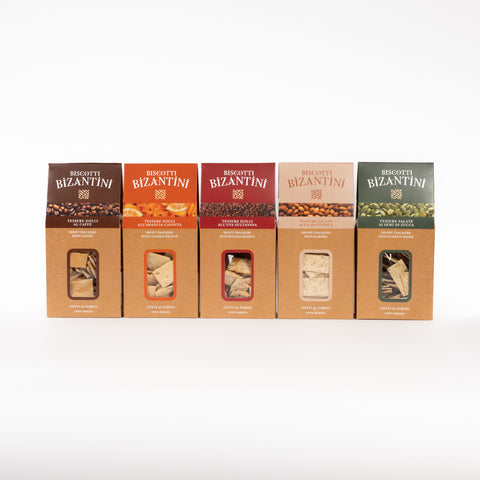 Box Regalo Polvere di Stelle Ravenna con n. 5 confezioni di Biscotti Bizantini 180g